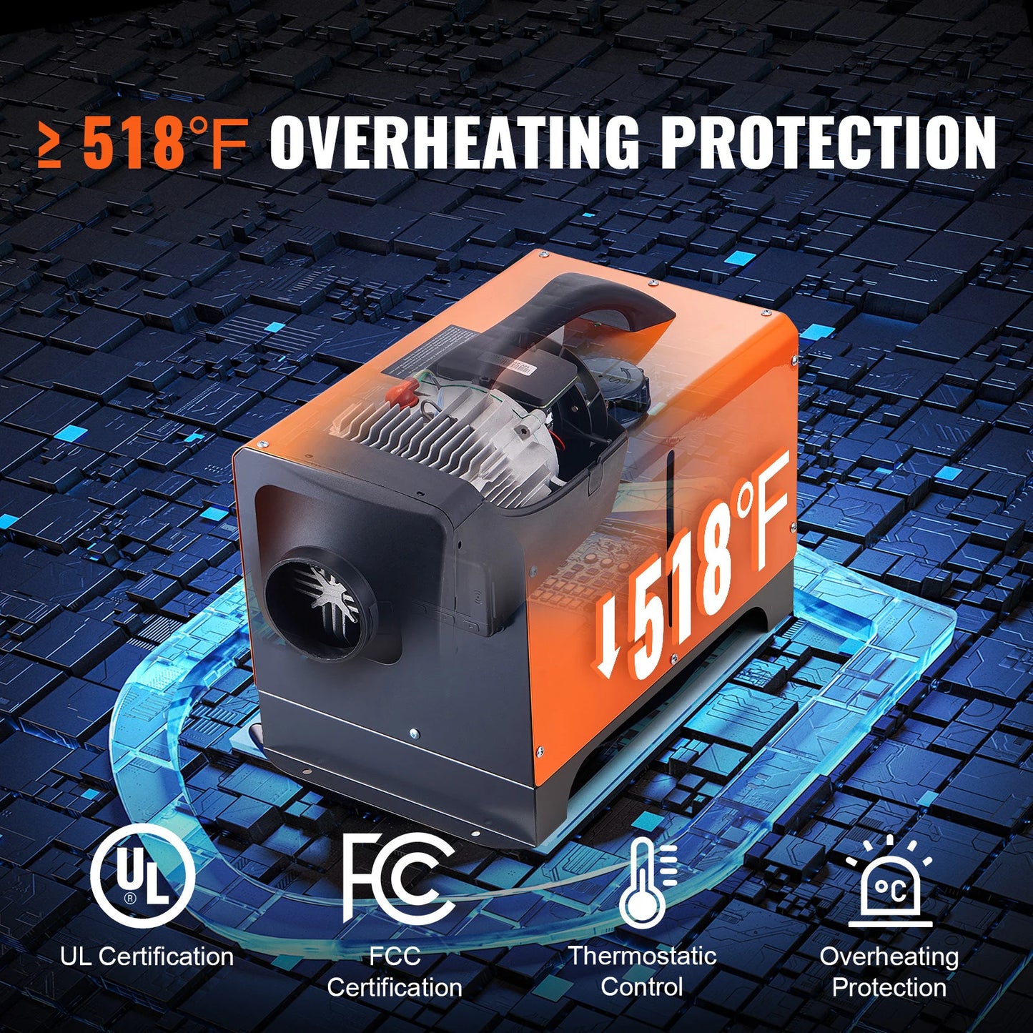 SucceBuy 8KW Diesel Air Heater 12V Car Heater with Remote Control and LCD Diesel Parking Heater for RV Trailer Camper Van Boat