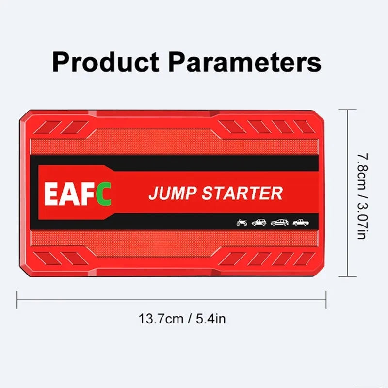 EAFC 2000A Car Jump Starter Portable Power Bank 20000mAh Car Battery Booster 12V Auxiliary Starting Device for Diesel Gasoline