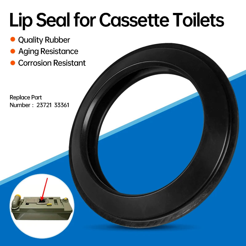 Rubber Toilet Seal for RV Cassette Waste Tank Universal Gasket Ring for Camper Caravan, Portable Toilets