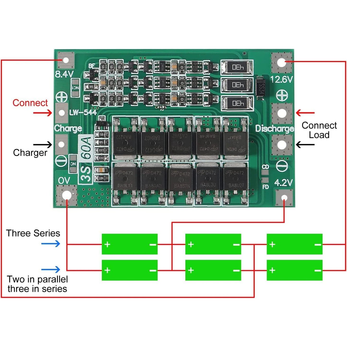 3S 4S 40A 60A Li-ion Lithium Battery Charger Protection Board 18650 BMS For Drill Motor 11.1V 12.6V/14.8V 16.8V Enhance Balance