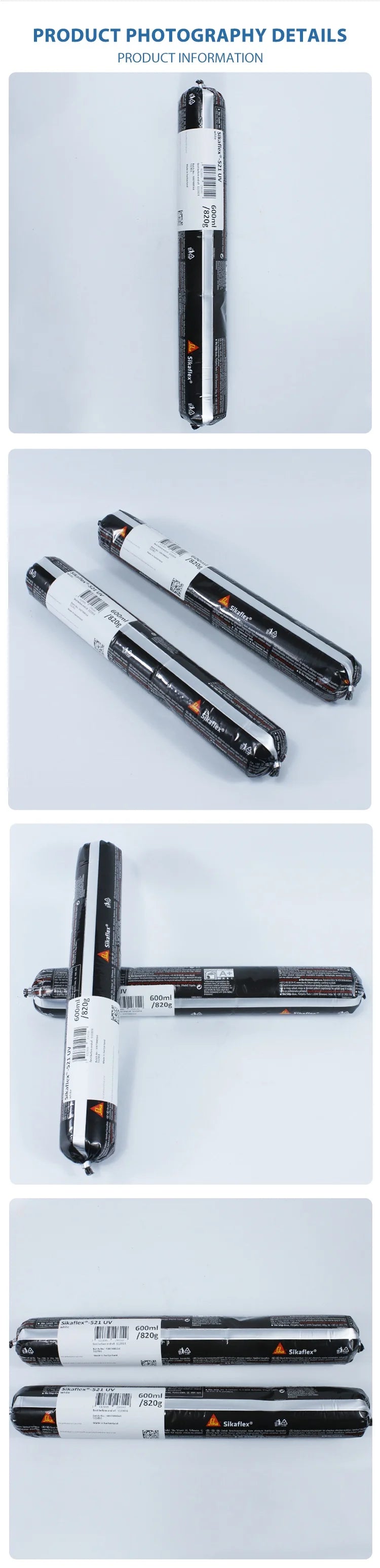 Original Sika Sikaflex 521 UV Resistant Polymer Sealant Waterproof Low Modulus STP Adhesive Sealant 300ML/600ML