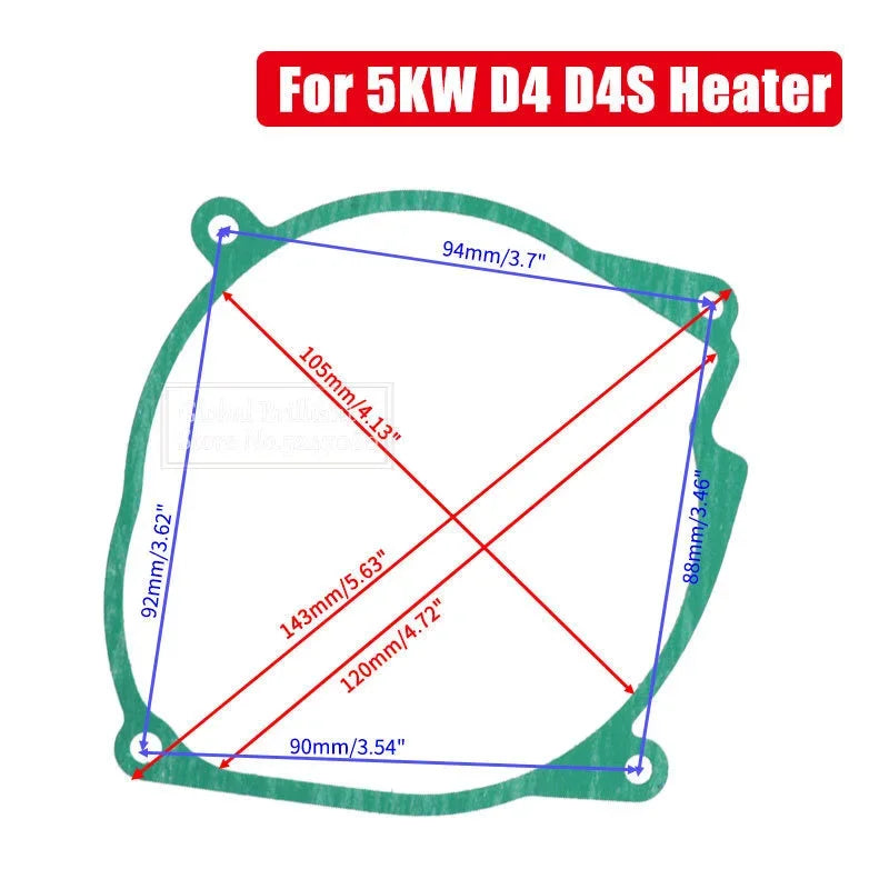 1/5/10x Burner Gasket Blower Motor Gasket For Eberspacher 2KW/5KW Diesel Parking Heater D2/D4/D4S Combustion Chambe