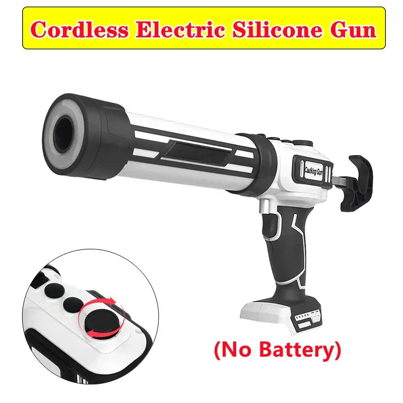 Brushless Caulking Gun 10oz/300ml Cordless Electric Silicone Gun Stepless Speed Control for Makita 18V Battery (No Battery)