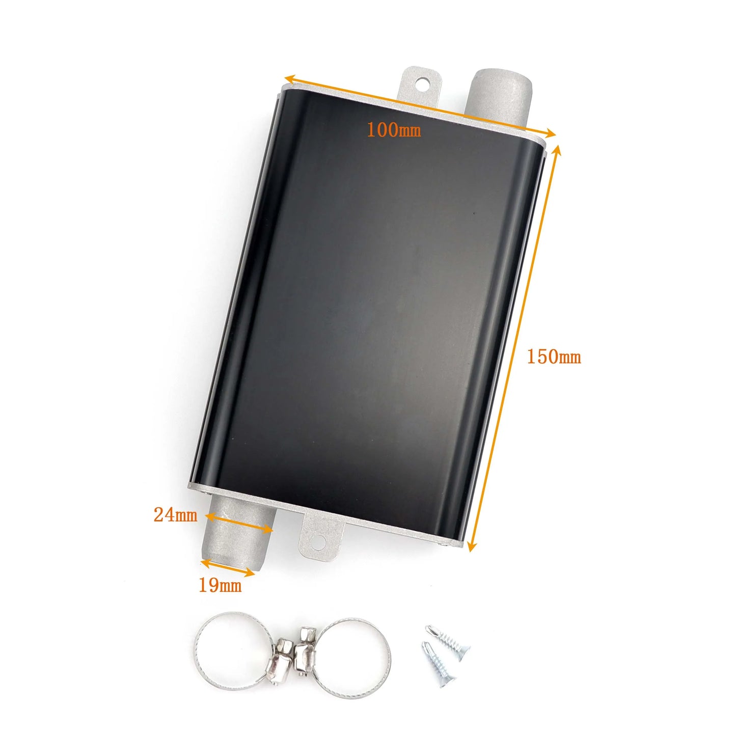 24mm Muffler Silencer S Curved Air Diesel Parking Heater Exhaust Pipe Aluminum Alloy Small Medium Large For Car Truck Camper VAN