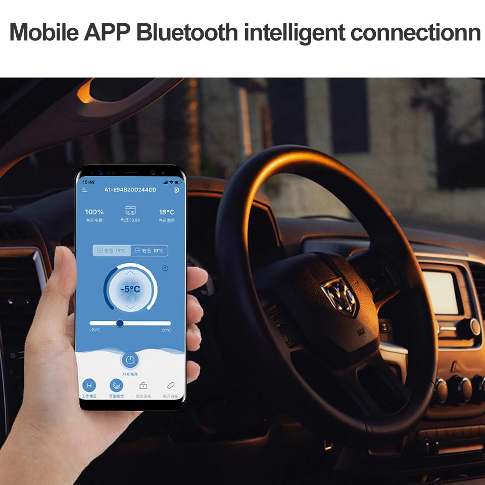 35L/45L/55L Alpicool Car Refrigerator Portable Fridge Double Door Cooler Freezer 12V 24V 220V Outdoor Home Use Camping Travel