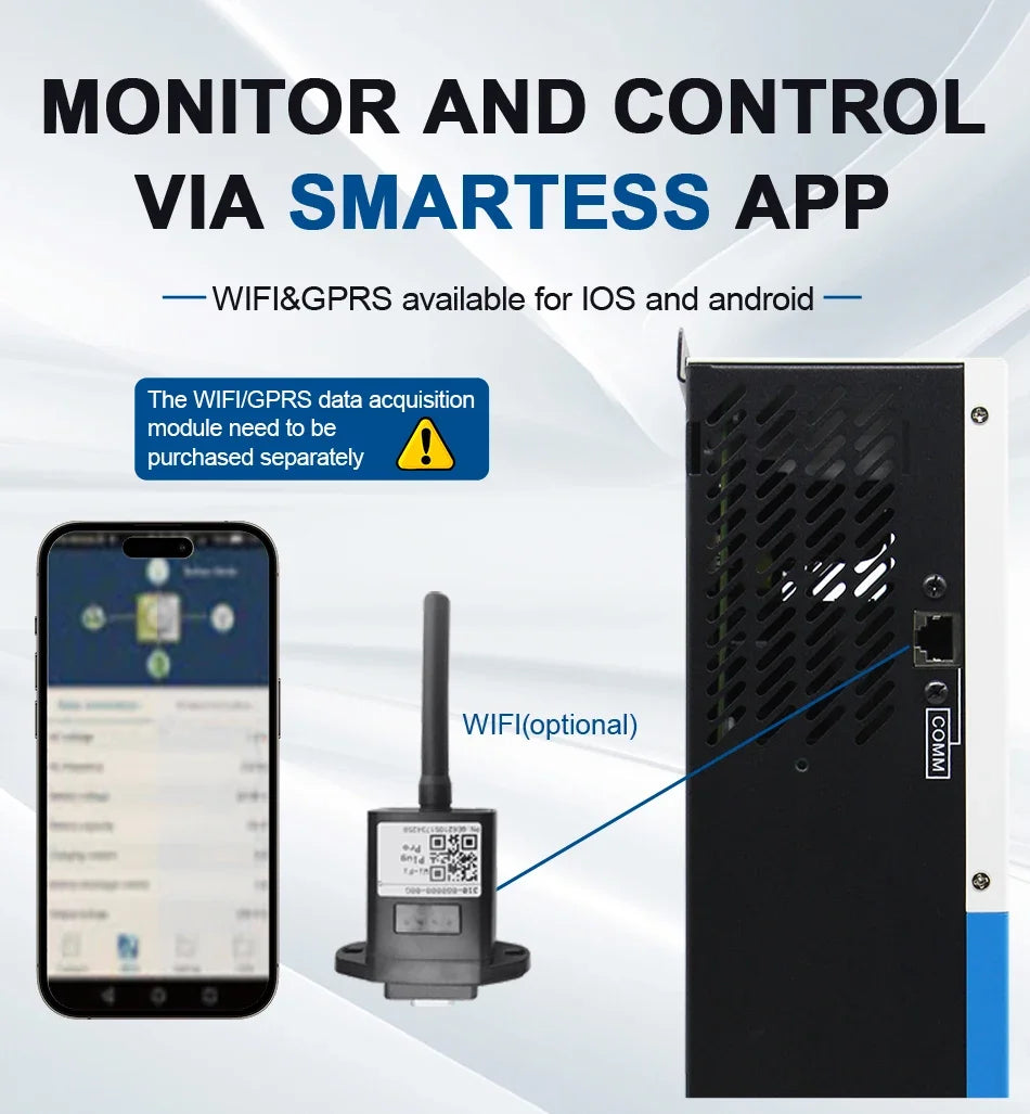 EASUN POWER Hybrid Solar Inverter Pure Sine Wave MPPT 6.2KW 4.2KW 3.2KW 2.2KW 12V 24V 48V 220v Solar Charger Power Home Inversor