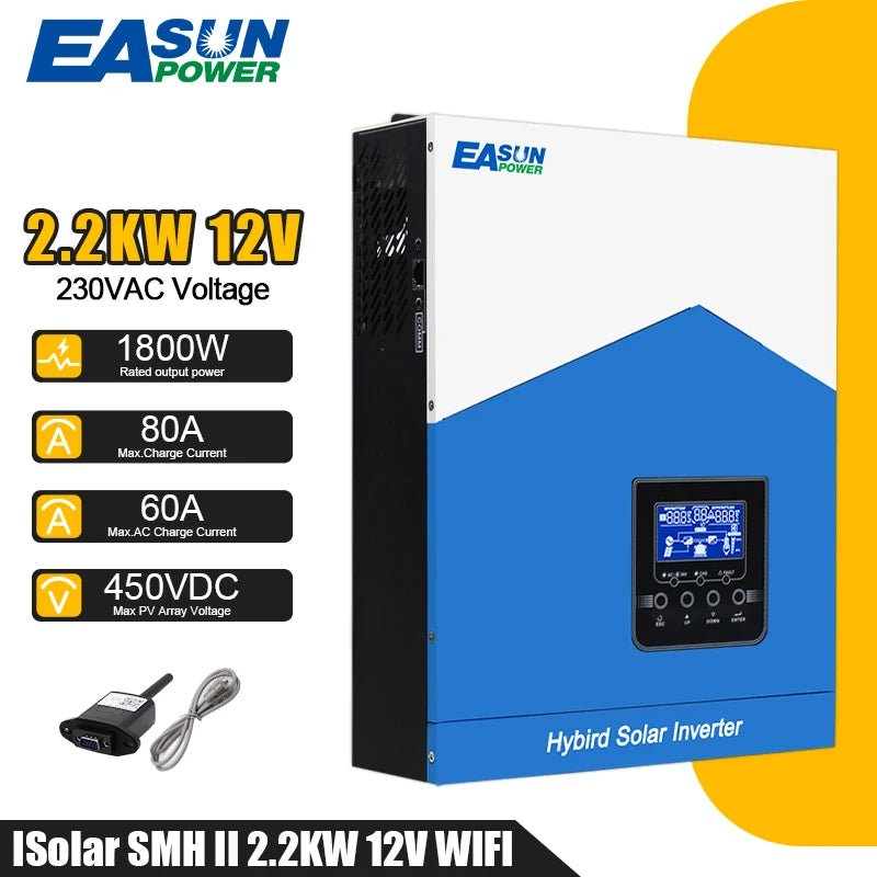 Hybrid Solar Inverter 6.2KW 4.2KW 3.2KW 2.2KW Solar Inverter Controller 12V 24V 48V 120A MPPT Hybrid Inverter with WIFI Off Grid