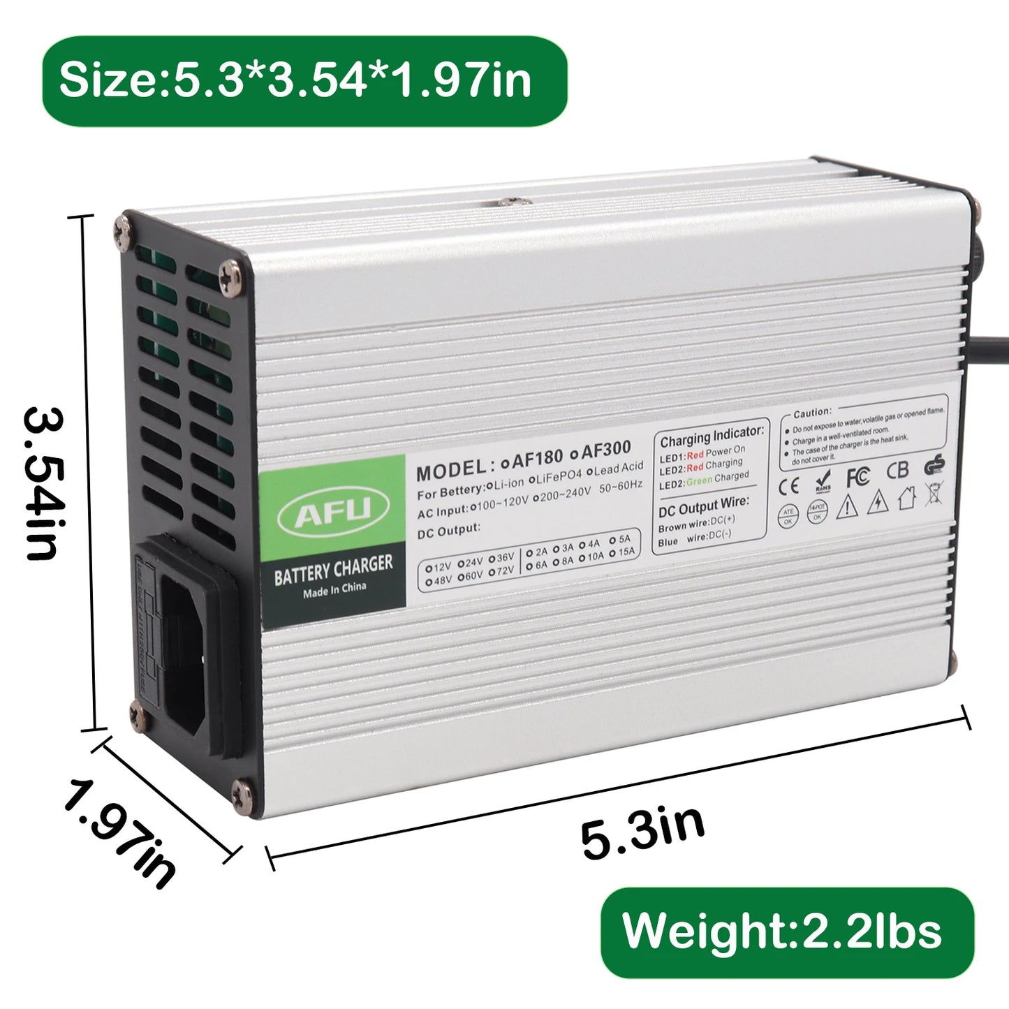 14.6V 10A LiFePO4 Battery Charger 4Series 12V 5A LiFePO4 battery charger Automatically stop intelligent charging