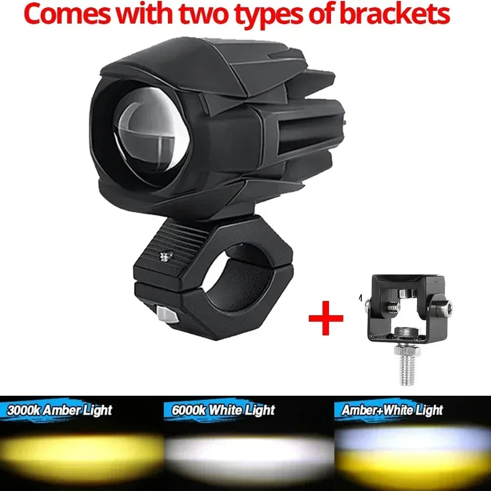 LED Motorcycle Spotlight 200W Headlight Fog Lights Accessories Off Road ADV GS UTV Truck Assisted Lamp Auxiliary Lights 12V 24V