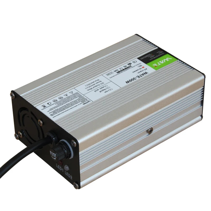 14.6V 10A Charger Smart aluminum Case For 4S 12.8V Outdoor Portable LiFePO4 Battery fast Charger WATE