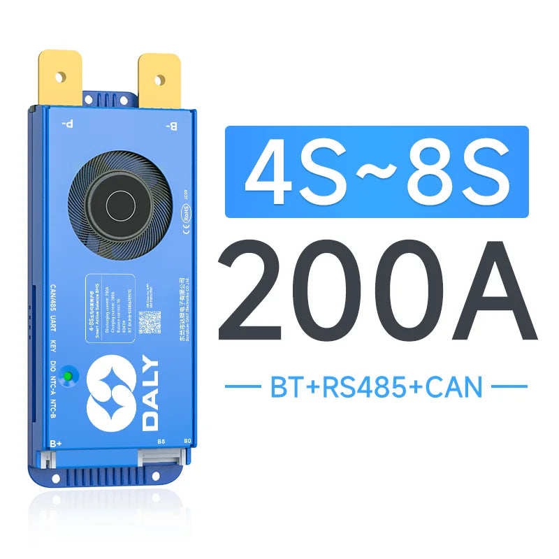 Daly Smart BMS 4s lifepo4 bluetooth Wifi bms 8S 24S 40A 60A 80A 100A Active Balance bms 16s 48v