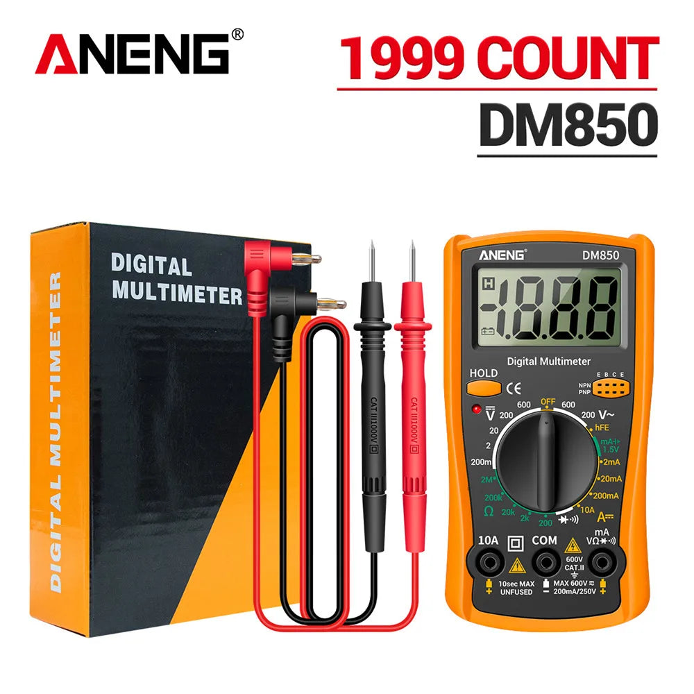 ANENG DM850 Digital Multimeter Automatic Professional 1999 Counts Auto AC/DC Votage Tester Ohm Current Ammeter Detector Tool