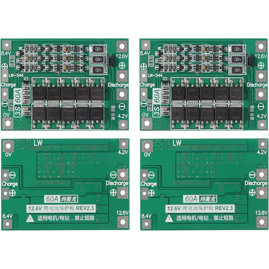 3S 4S 40A 60A Li-ion Lithium Battery Charger Protection Board 18650 BMS For Drill Motor 11.1V 12.6V/14.8V 16.8V Enhance Balance