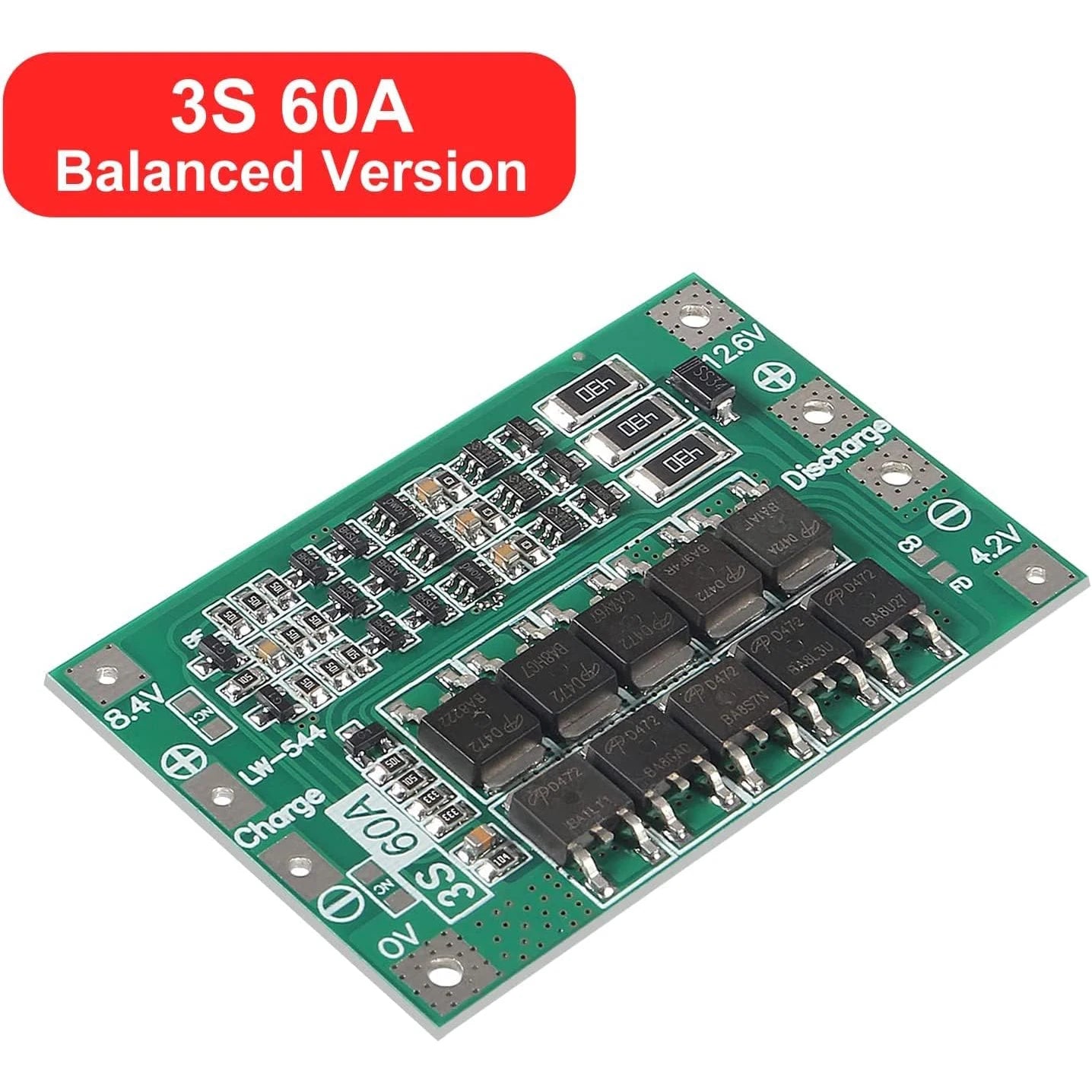 3S 4S 40A 60A Li-ion Lithium Battery Charger Protection Board 18650 BMS For Drill Motor 11.1V 12.6V/14.8V 16.8V Enhance Balance