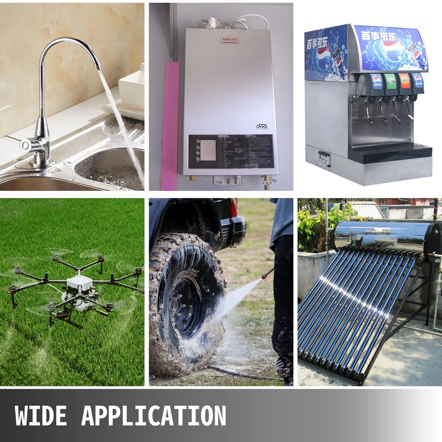 VEVOR 12V Diaphragm Water Pump 10L/Min 17PSI 17L/Min 40PSI High Pressure Automatic Self Priming Misting Booster Pump Discount