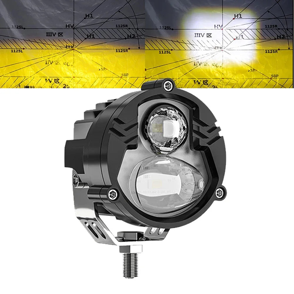 3''Laser Headlights for Wrangler High Beam Laser Spotlights Super Penetrating Fog Lights for Vehicles Truck Motorcycle 6000K