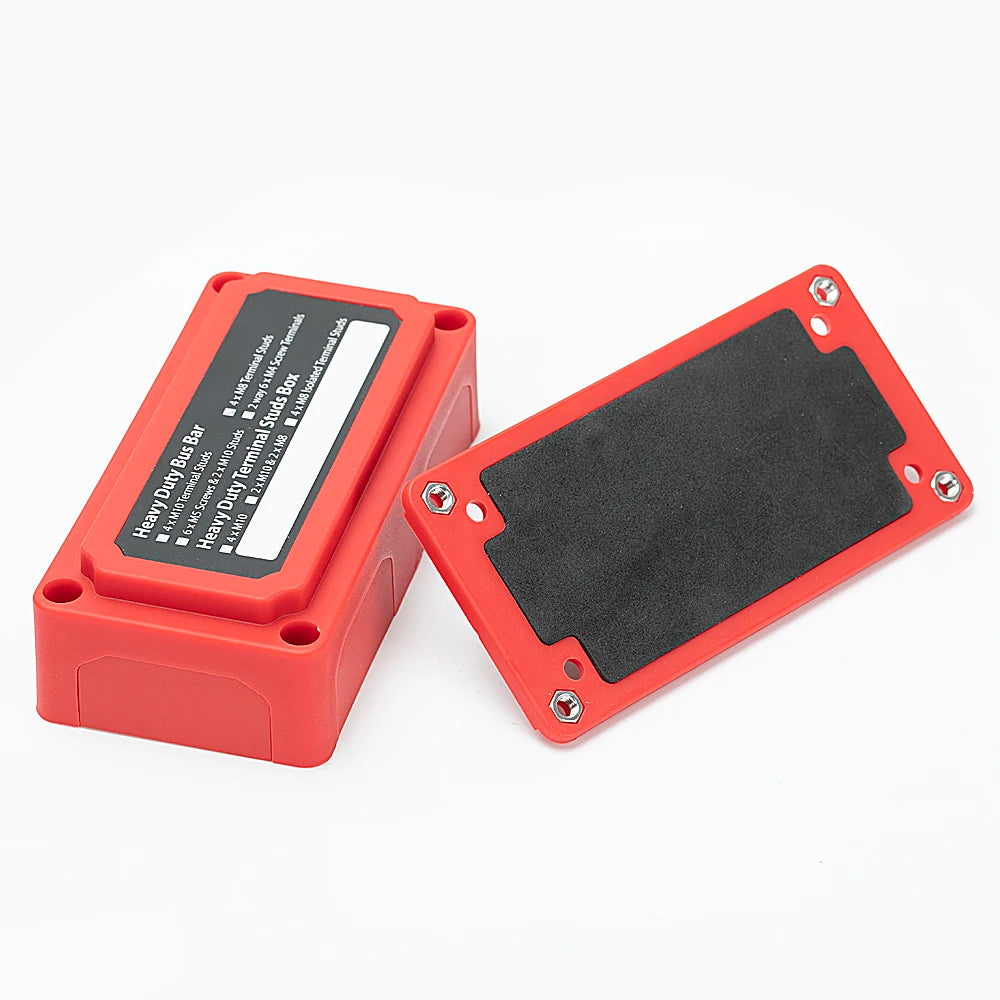 300A Bus Bar Heavy Duty Power Distribution Block Busbar Box Module Design with 4X M8 (5/16") Terminal Studs For Car RV Boat