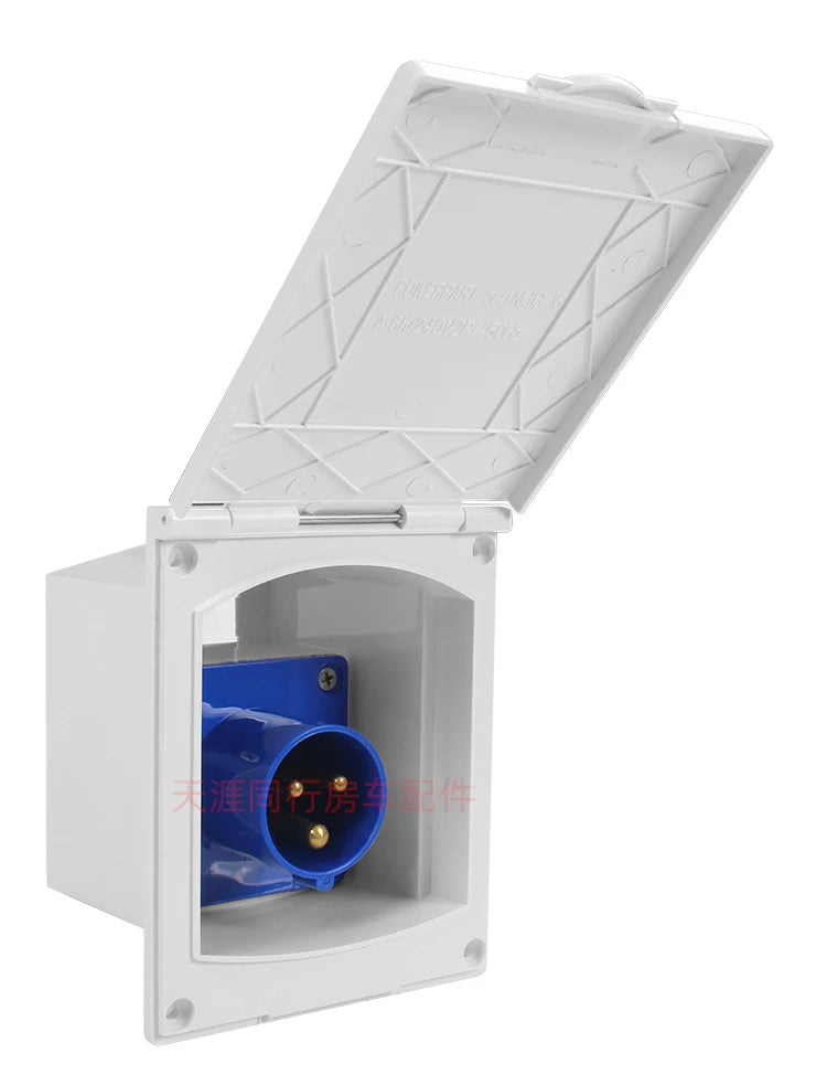 TYTXRV Camper 220V-240V 16A External Flush Hook Up Waterproof Plug Socket apply to Caravan Camper accessories