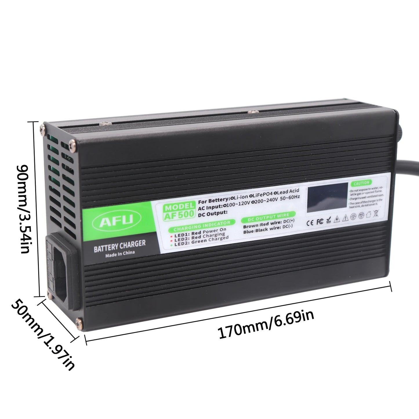 84V 5A Li-ion Battery Charger Usd For 20S 72V 74V Li-ion Battery Smart Charger With OLED Display Fast Charger Cooling Fan
