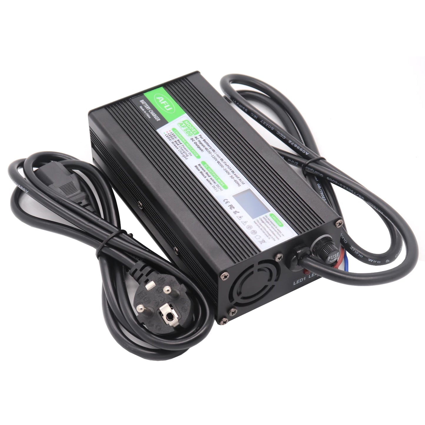 84V 5A Li-ion Battery Charger Usd For 20S 72V 74V Li-ion Battery Smart Charger With OLED Display Fast Charger Cooling Fan