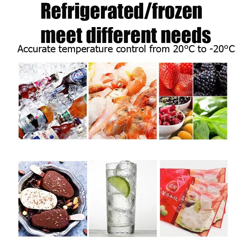 35L/45L/55L Alpicool Car Refrigerator Portable Fridge Double Door Cooler Freezer 12V 24V 220V Outdoor Home Use Camping Travel