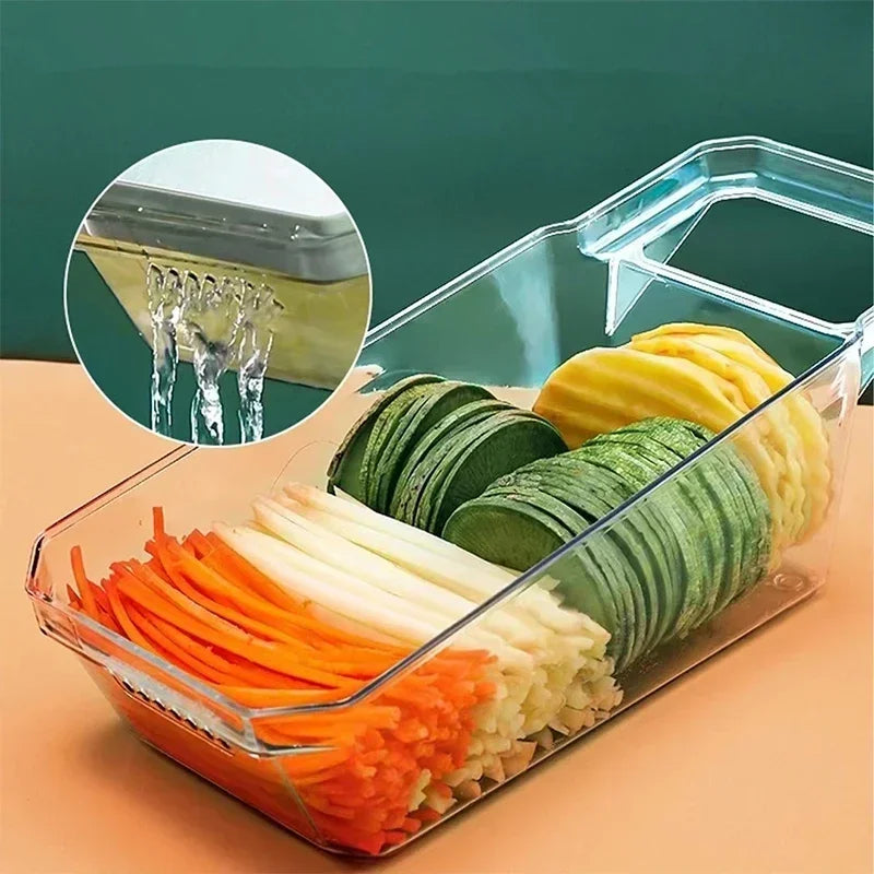 Vegetable Slicer Grater chopper cutter tools 6 Blades home kitchens mandolinon utensils gadgets accessories Chopping garlic