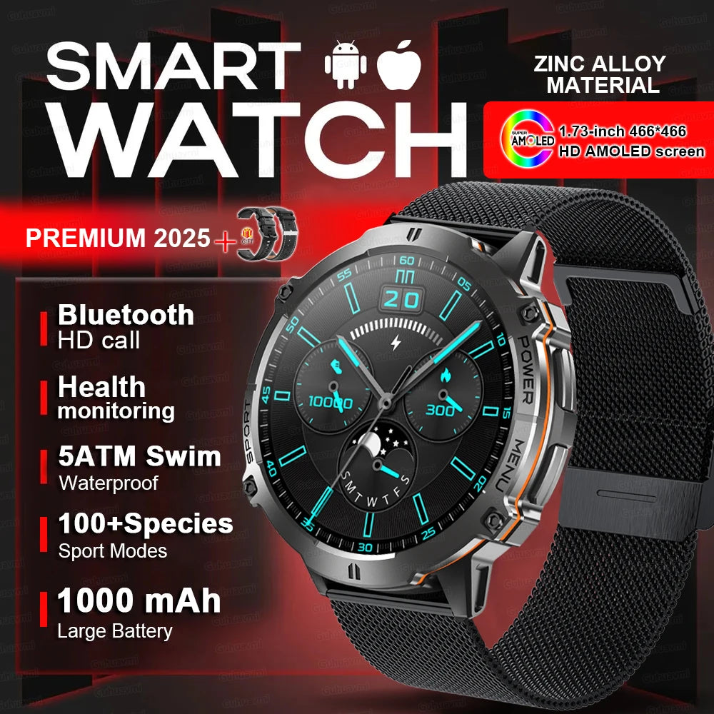 2025 Original TANK T3 Ultra GPS Smart Watch Men 10ATM Waterproof Smartwatch HD AMOLED 1000mAh Fitness T-Rex 3 Electronic Watches