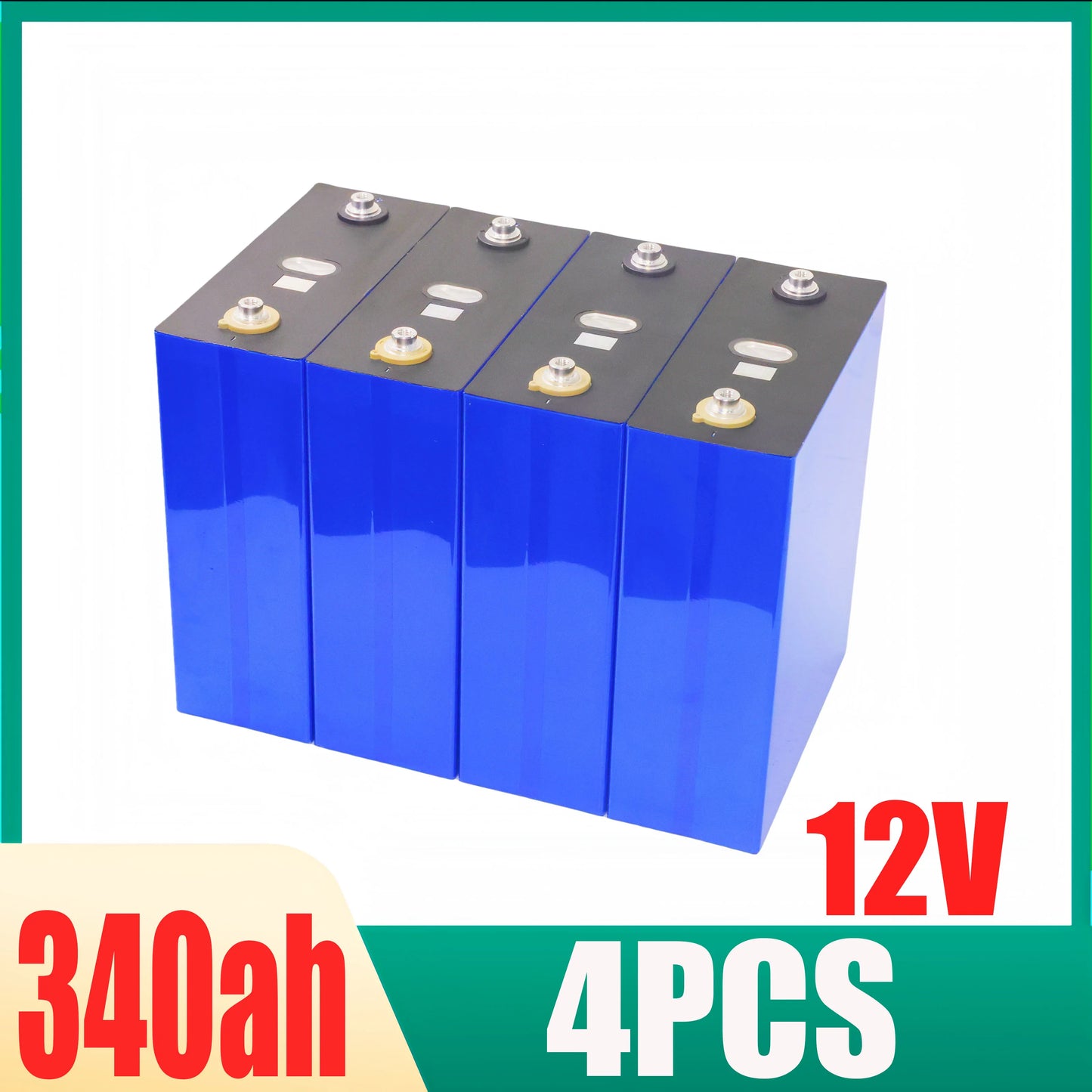 Lifepo4 Battery 3.2V 340Ah lithium iron phosphate rechargeable battery with 10000 cycles DIY 12V 24V 48V RV EV Golf Cart Solar