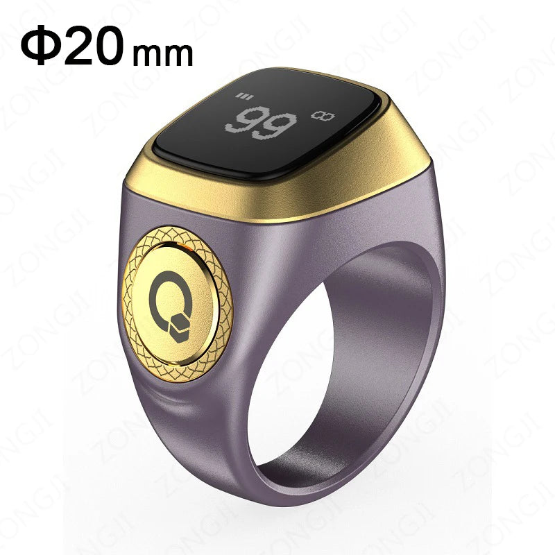 IQibla Smart Zikr Rings Tasbih Tally Intelligent Digital Counter for Muslims Praise 5 Prayer Time Electronic Vibration Reminder