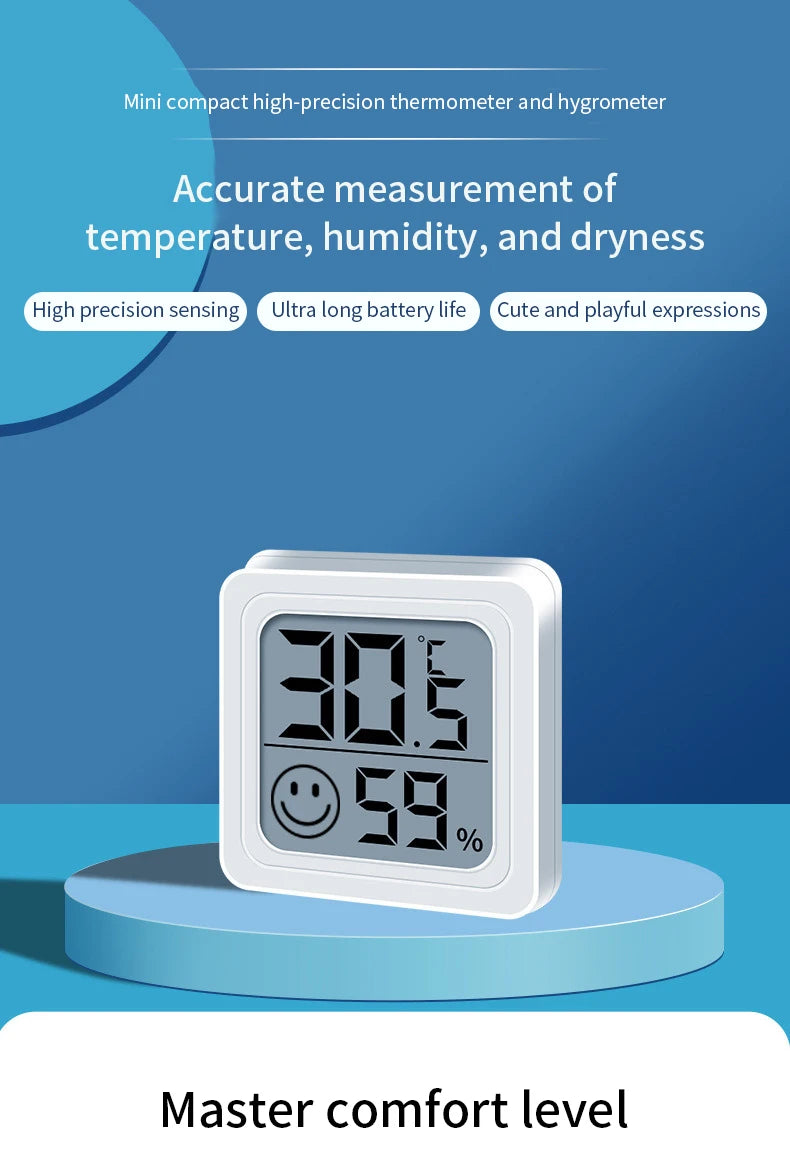 LCD Digital Thermometer Hygrometer Indoor Room Electronic Temperature Humidity Meter Sensor Gauge Weather Station For Home ﻿