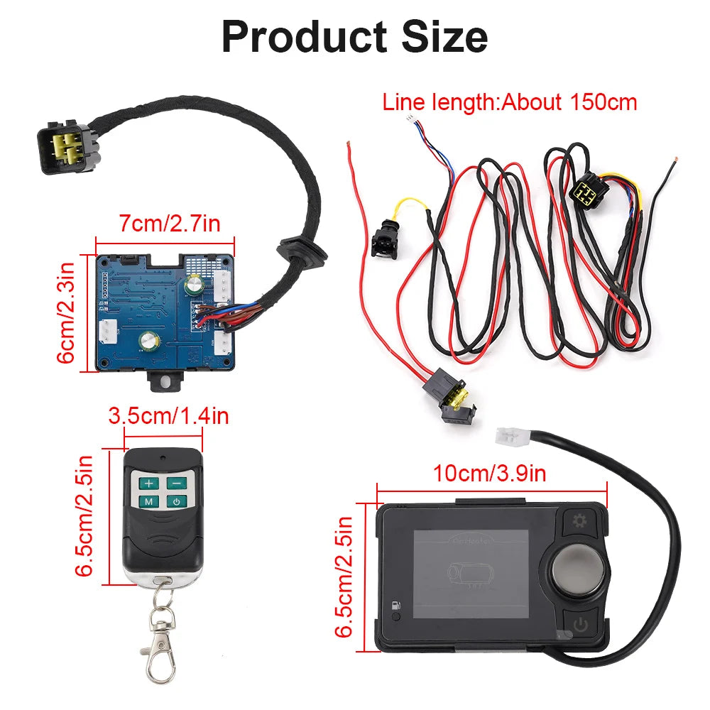 5KW Parking Heater Bluetooth Motherboard Switch Remote Control Wiring Harness Combination Suit Heater Accessories For Car Truck