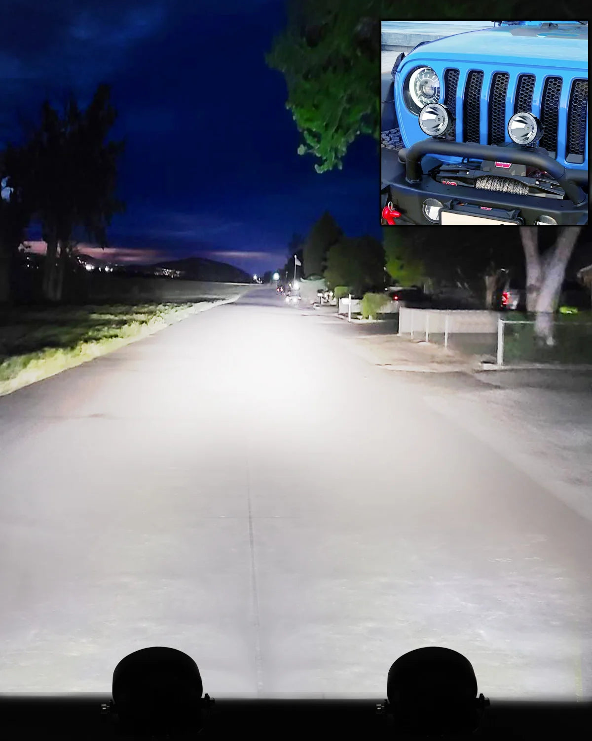 NAOEVO 2pcs 4 Inch Led Work Light Spotlight 4x4 Offroad 60W 14000lm Super Bright White Round Fog Lights  For Motorcycle ATV Boat