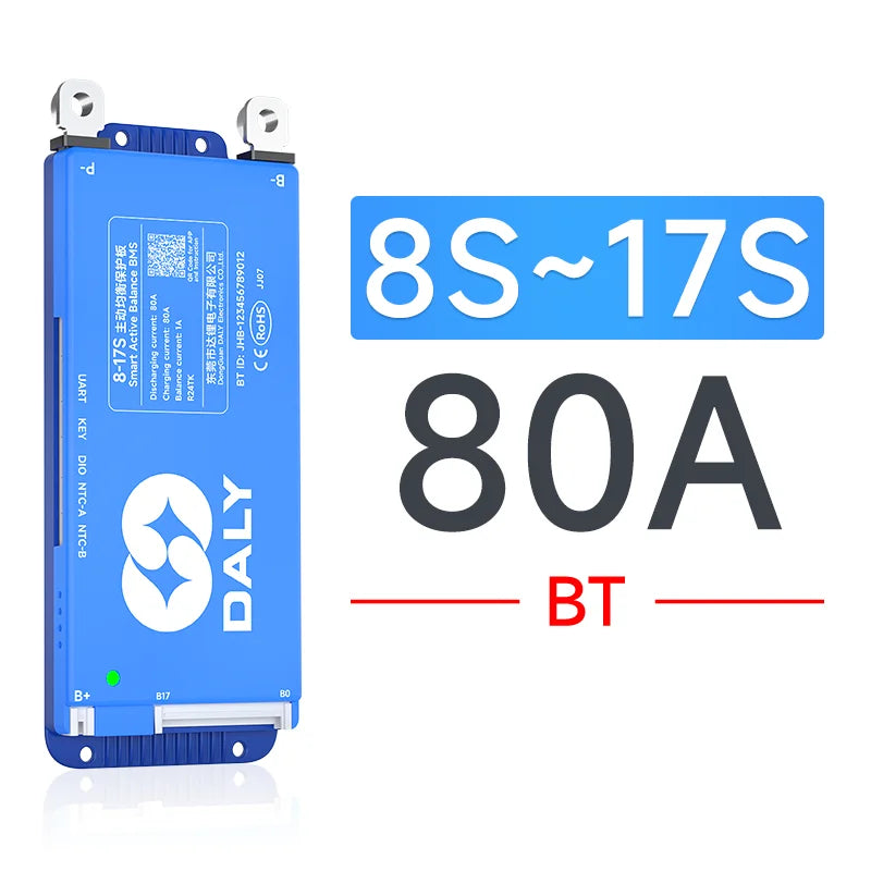 Daly Smart BMS 4s lifepo4 bluetooth Wifi bms 8S 24S 40A 60A 80A 100A Active Balance bms 16s 48v