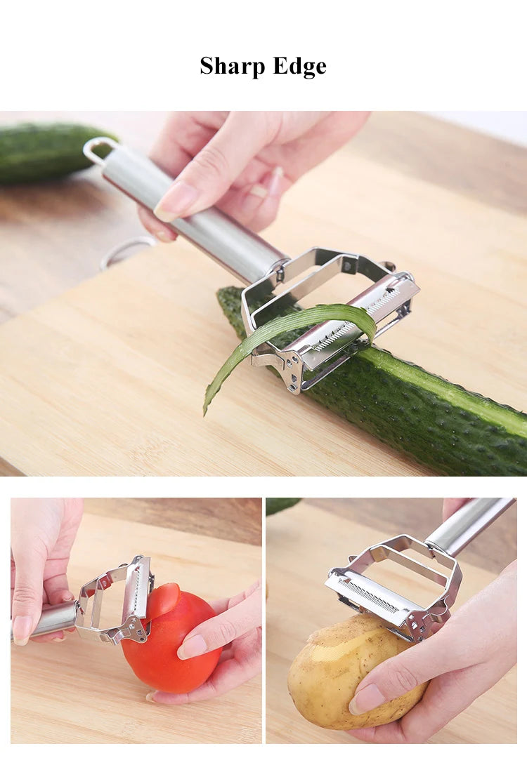 Multifunctional Stainless Steel  Kitchen Peeler Fruit Vegetable Potato Carrot Cucumber Grater Julienne Durable Vegetable Slicer