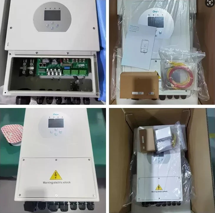 DeYe Hybrid Inverter and Lithium Grid 8KW 12KW Solar Inverter Pv array Inverter Protection level IP 65