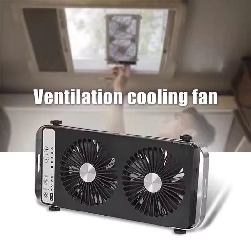 TYTXRV RV Camper Accessories 12V White/Black Waterproof Ventilation Cooling Fan