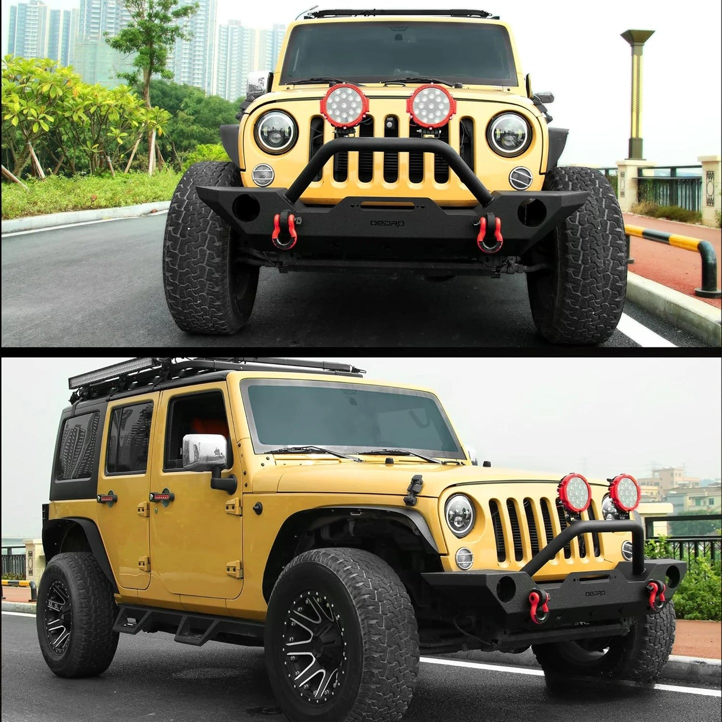 2PCS 7 Inch 51W Round LED Offroad Lights, 5100LM Spot Driving Light Pod Bumper Roof Fog Light Fit for Boat, Jeep, ATV, SUV