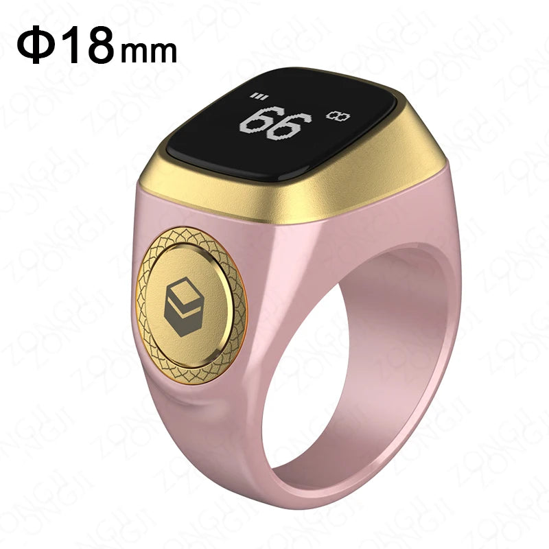 IQibla Smart Zikr Rings Tasbih Tally Intelligent Digital Counter for Muslims Praise 5 Prayer Time Electronic Vibration Reminder