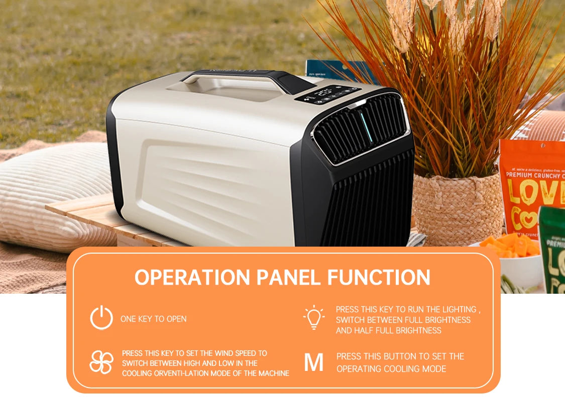 Portable Air Conditioner AC 110V 220V 5200BTU Cold and Warm Clean Air Safety Truck Conditioner for Caravan,Camper Accessories
