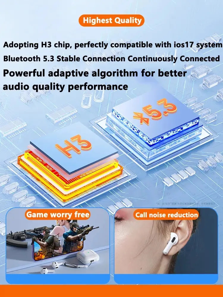 Original AIR ANC Noise Reduction Bluetooth Earphones Microphone wireless earbuds TWS Long battery life Pod Spatial Audio PRO