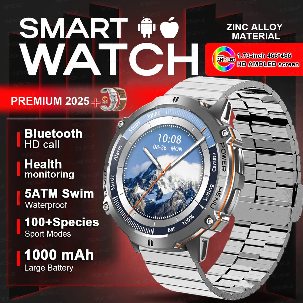 2025 Original TANK T3 Ultra GPS Smart Watch Men 10ATM Waterproof Smartwatch HD AMOLED 1000mAh Fitness T-Rex 3 Electronic Watches