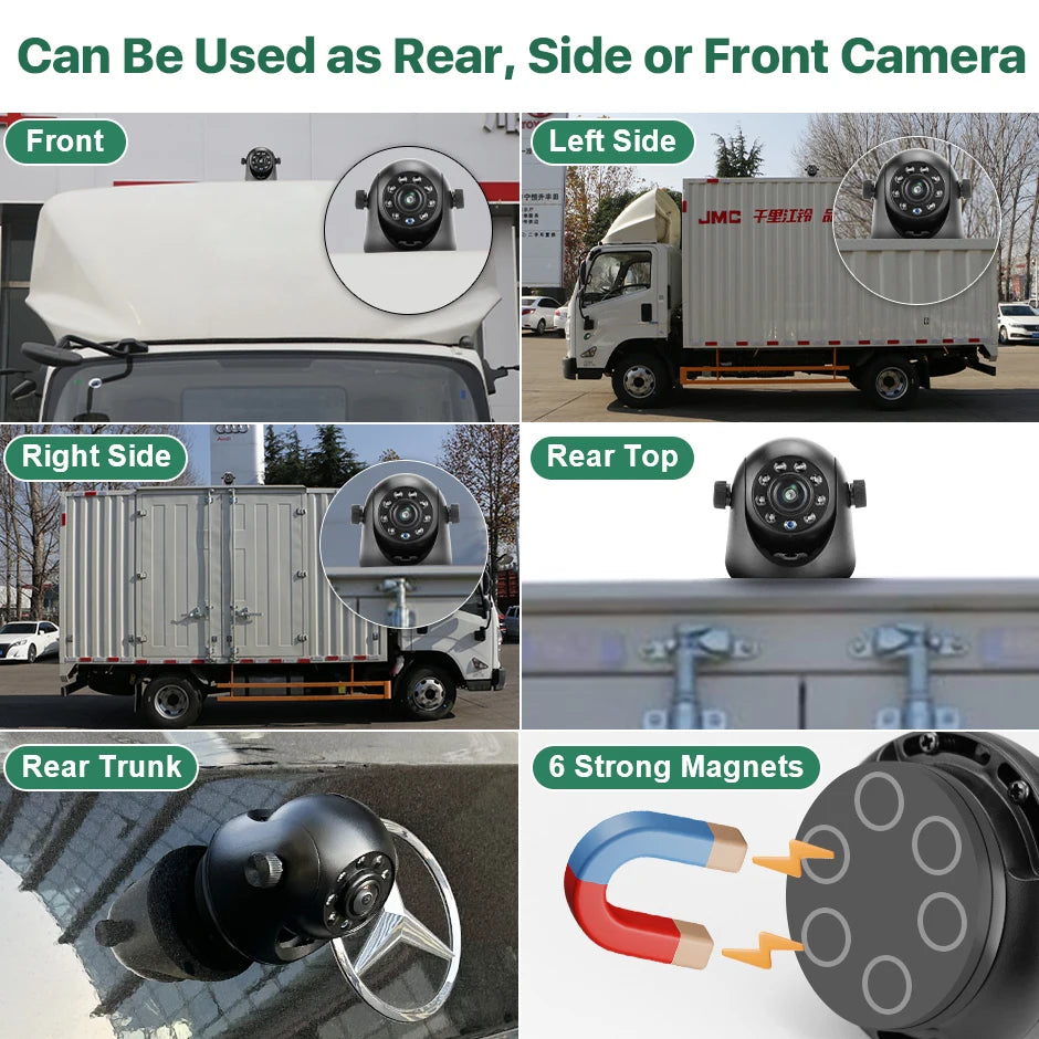 GreenYi 5G WiFi Magnetic Hitch Wireless Rear View Camera Night Vision Rechargeable for Trailer RV Truck for iPhone Android