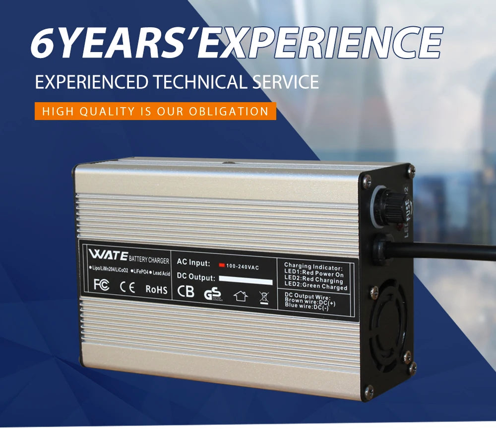 54.6V 5A Charger Smart Aluminum Case Is Suitable For 13S 48V Li-ion Lipo Battery  Fast Charger