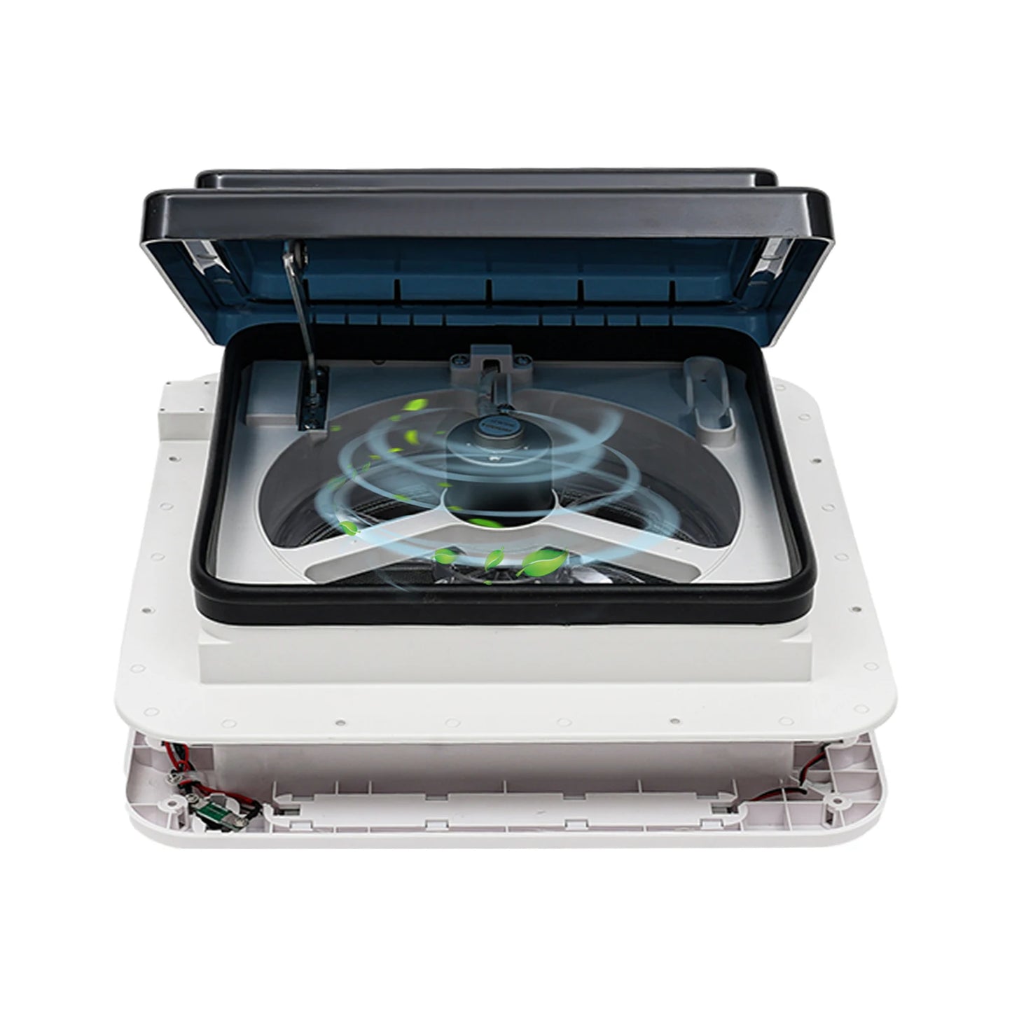 12V Caravan Ventilation Skylight RV Fan Vent Camper Exhaust Fan Shower Roof 280x280mm with LED Light