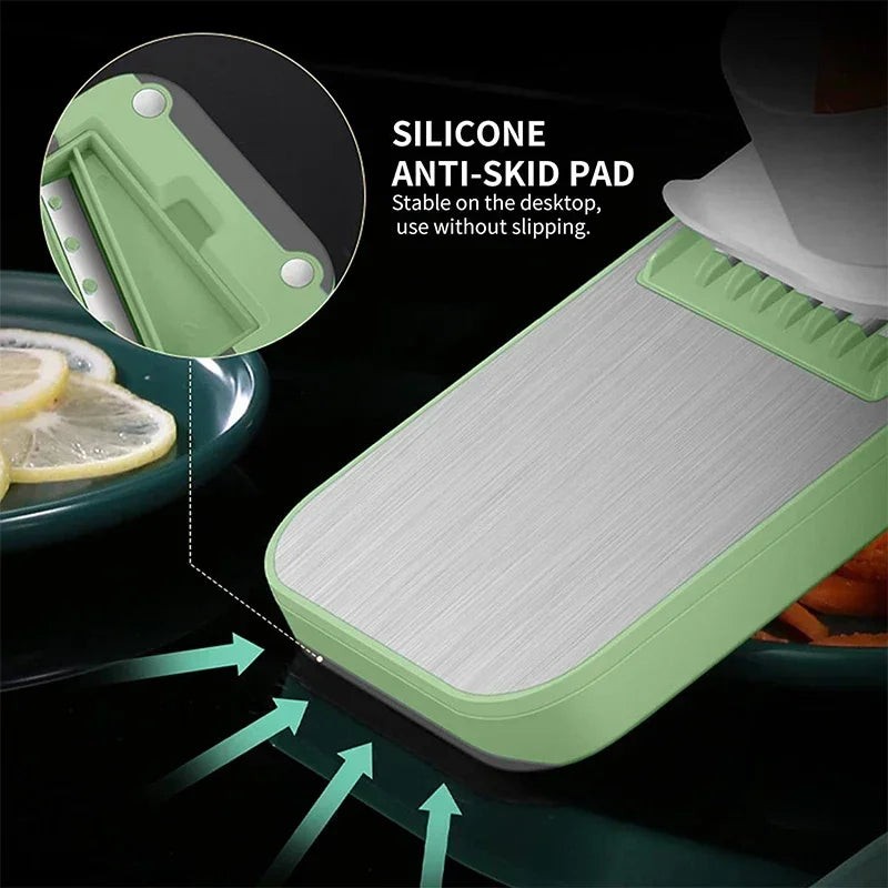 Vegetable Slicer Grater chopper cutter tools 6 Blades home kitchens mandolinon utensils gadgets accessories Chopping garlic