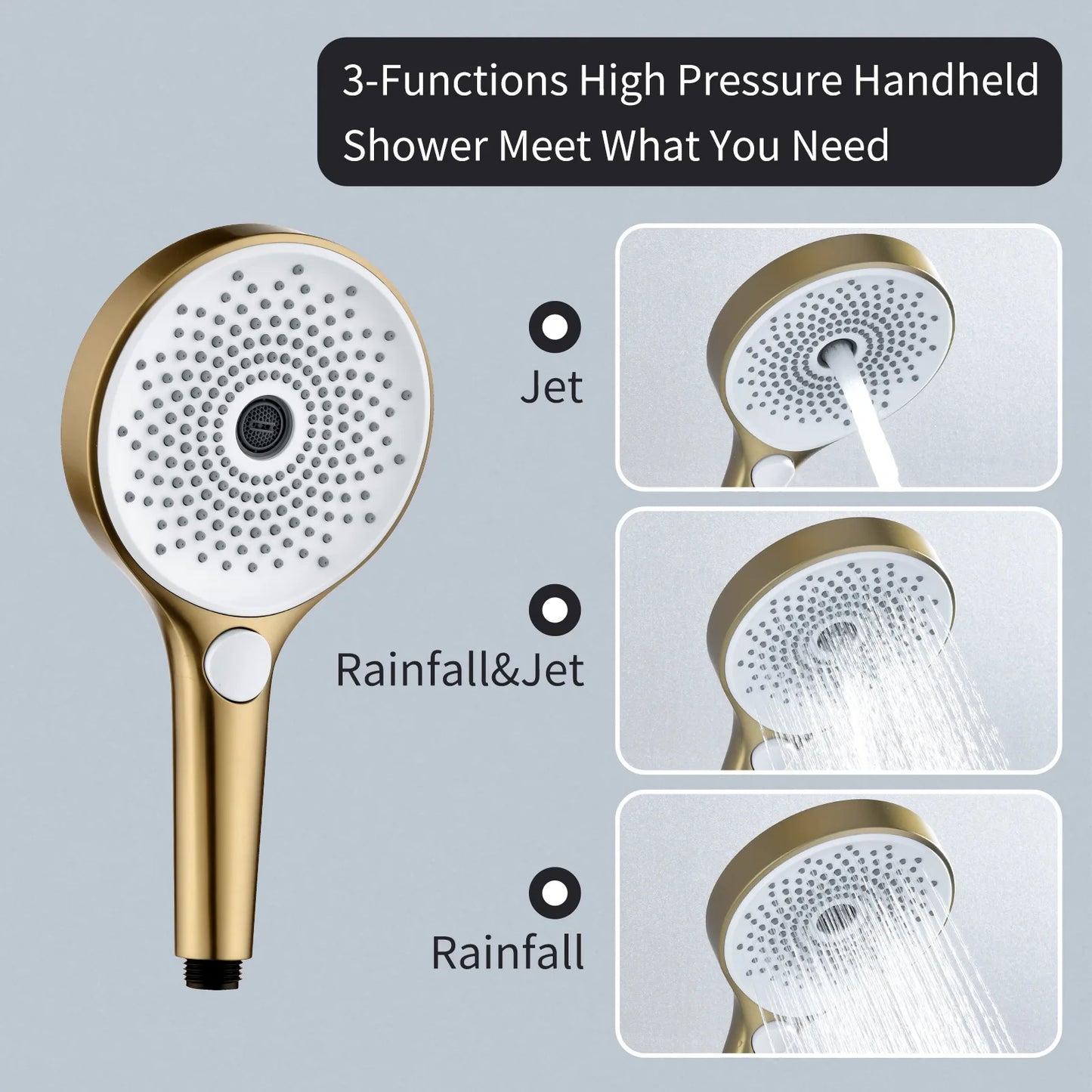 M Boenn Temperature Display Shower System Set Concealed Thermostatic Mixer Bathroom Music Shower Head Lavish Rainfall Experience