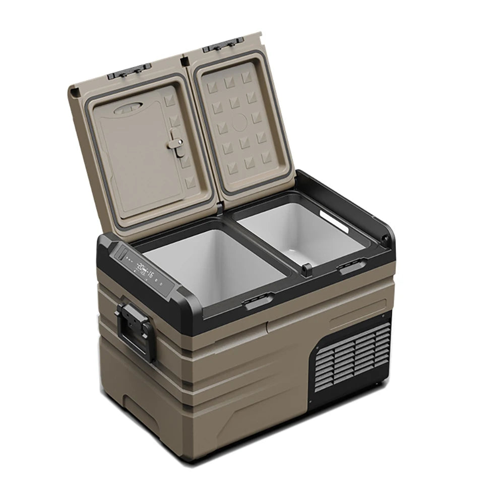 35L/45L/55L Alpicool Car Refrigerator Portable Fridge Double Door Cooler Freezer 12V 24V 220V Outdoor Home Use Camping Travel