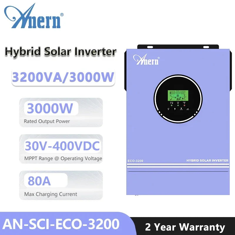 Solar Off Grid Inverter Hybrid 3600W 4200W 6200W Hybrid Solar Inverter Controller 24V 48V 220V 120A MPPT Hybrid Inverter