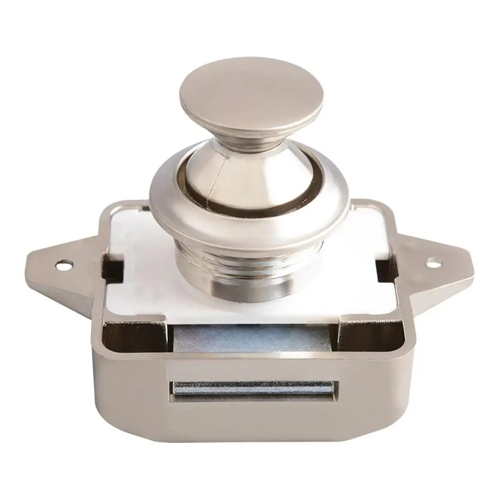 Keyless RV Push Cabinet Locks Cabinet Door Catches Locks Drawer Keyless Zinc Alloy Button For RVs Camper Van Caravan Motorhome