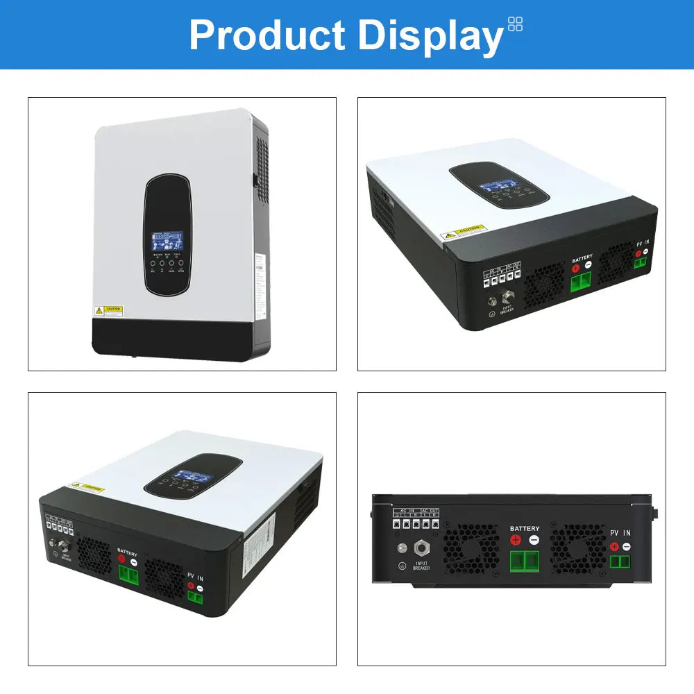 DAXTROMN 3.8KW 3800W Hybrid Solar Inverter 24V 48V 220VAC Pure Sine Wave Inverter MPPT Off Grid Solar Inverter Charger